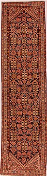 Malayer Blue Runner Hand Knotted 3'3" X 13'0"  Area Rug 400-16508