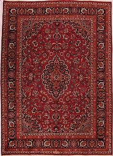 Persian Mashad Red Rectangle 8x11 ft Wool Carpet 16550