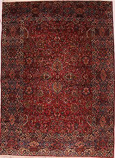 Persian Kerman Red Rectangle 9x12 ft Wool Carpet 16589