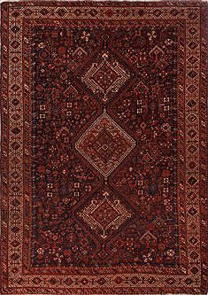 Qashqai Blue Hand Knotted 7'5" X 10'9"  Area Rug 400-16685