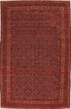 Malayer Black Hand Knotted 6'10" X 10'7"  Area Rug 400-16714