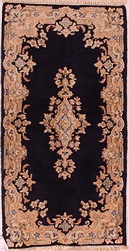 Persian Kerman Blue Rectangle 3x5 ft Wool Carpet 16717