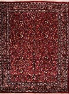 Persian Mashad Red Rectangle 10x12 ft Wool Carpet 16790