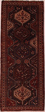 Qashqai Blue Runner Hand Knotted 3'6" X 8'10"  Area Rug 400-16833
