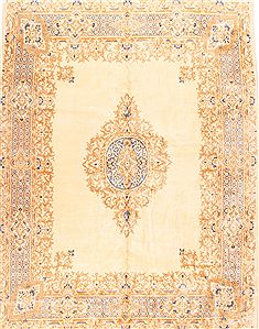 Persian Kerman Beige Rectangle 10x13 ft Wool Carpet 16862