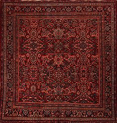 Persian Mahal Red Square 9 ft and Larger Wool Carpet 17154
