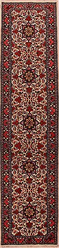 Persian Bidjar White Runner 13 to 15 ft Wool Carpet 17391
