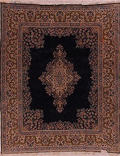 Persian Kerman Blue Rectangle 8x10 ft Wool Carpet 17515