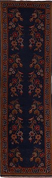 Persian Kerman Blue Runner 6 ft and Smaller Wool Carpet 17839