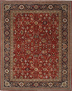 Indian Serapi Red Rectangle 12x15 ft Wool Carpet 24837