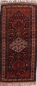Qashqai Blue Runner Hand Knotted 4'11" X 10'6"  Area Rug 400-26709