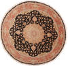 Tabriz Beige Round Hand Knotted 113 X 113  Area Rug 254-30145 Thumb 0