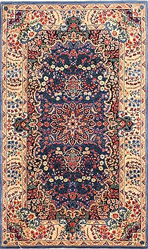 Kerman Red Hand Knotted 3'1" X 5'0"  Area Rug 255-30203
