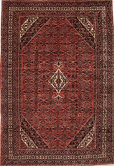 Persian Hamedan Red Rectangle 11x16 ft Wool Carpet 30415