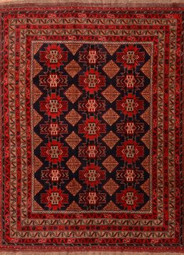 Afghan Khan Mohammadi Blue Rectangle 10x13 ft Wool Carpet 89794