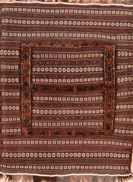 Baluch Brown Flat Woven 3'3" X 3'6"  Area Rug 100-89915