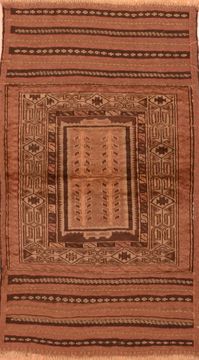 Baluch Brown Hand Knotted 2'9" X 4'11"  Area Rug 100-89948