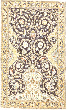 Nain Blue Hand Knotted 3'11" X 6'8"  Area Rug 100-10551