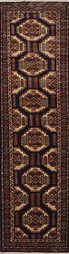 Persian Hamedan Beige Runner 10 to 12 ft Wool Carpet 10854