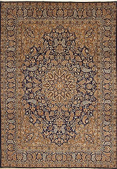 Persian Kerman Blue Rectangle 9x12 ft Wool Carpet 10987