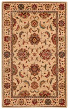 Nourison Living Treasures Beige Rectangle 4x6 ft Wool Carpet 100382