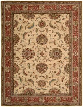 Nourison Living Treasures Beige Rectangle 8x10 ft Wool Carpet 100406