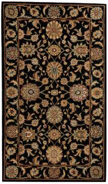 Nourison Living Treasures Black Rectangle 2x4 ft Wool Carpet 100430