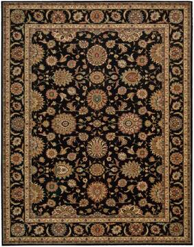 Nourison Living Treasures Black Rectangle 10x14 ft Wool Carpet 100438