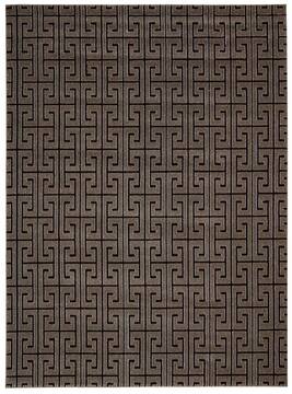 Nourison Glistening Nights Grey Rectangle 8x10 ft Polypropylene Carpet 100834