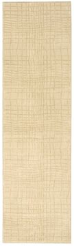 Nourison NEPAL Beige Runner 6 to 9 ft Wool Carpet 101048