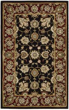 Nourison Nourison 2000 Black Rectangle 2x4 ft Wool Carpet 101230