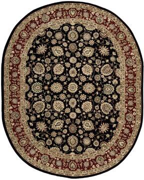 Nourison Nourison 2000 Black Oval 8x11 ft and Larger Wool Carpet 101235