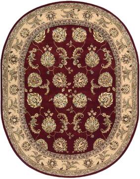 Nourison Nourison 2000 Red Oval 8x11 ft and Larger Wool Carpet 101248