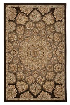 Nourison 2000 Brown Rectangle 6x9 ft Wool Carpet 101662