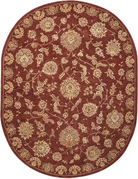 Nourison 2000 Brown Oval 8x11 ft and Larger Wool Carpet 101755