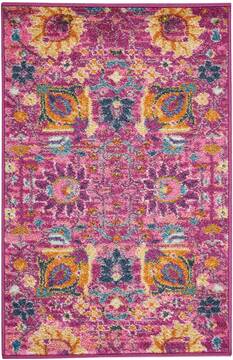 Nourison Passion Purple Rectangle 2x3 ft Polypropylene Carpet 102415