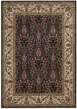 Nourison PERSIAN ARTS Black Rectangle 4x6 ft polyester Carpet 102585