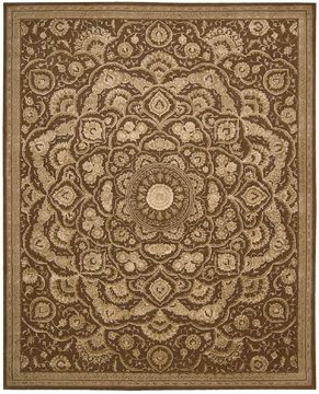 Nourison REGAL Brown Rectangle 10x14 ft Wool Carpet 102980