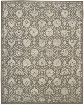 Nourison Regal Grey Rectangle 8x11 ft Wool Carpet 103002