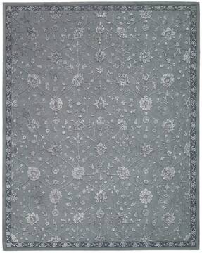 Nourison Regal Grey Rectangle 8x10 ft Wool Carpet 103031