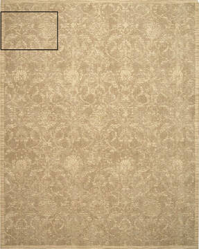 Nourison Silk Elements Beige Rectangle 10x13 ft Wool Carpet 103278