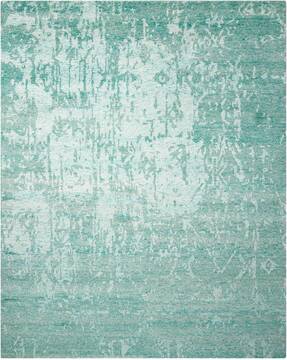 Nourison Silk Shadows Blue Rectangle 4x6 ft Bamboo Silk Carpet 103437