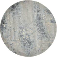 Nourison Somerset Grey Round 5 to 6 ft Polyester Carpet 103943