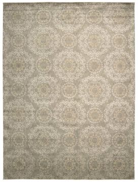 Nourison TRANQUILITY Grey Rectangle 9x13 ft nylon Carpet 104697