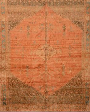 Persian Gabbeh Beige Rectangle 10x13 ft Wool Carpet 105894