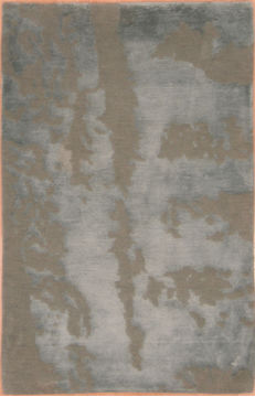 Modern Blue Hand Knotted 2'6" X 4'0"  Area Rug 100-108997