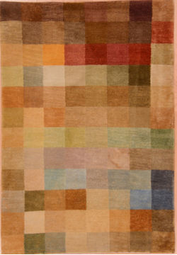 Nepali Modern Multicolor Rectangle 3x4 ft Wool Carpet 108998