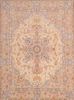 Tabriz Beige Hand Knotted 411 X 68  Area Rug 114-109046 Thumb 0