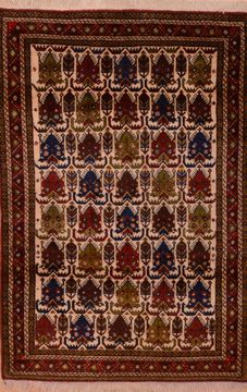 Afshar Red Hand Knotted 3'9" X 5'8"  Area Rug 100-109098