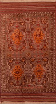 Kilim Brown Hand Knotted 4'5" X 7'11"  Area Rug 100-109125